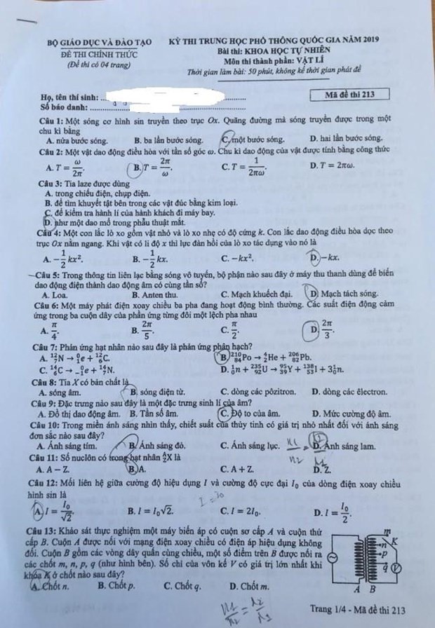 Dap an de thi tham khao mon Vat ly THPT quoc gia 2019-Hinh-4