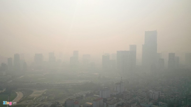 Chi so o nhiem khong khi cao ky luc, troi Ha Noi xuat hien 