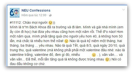 Co gai doi nguoi yeu tang qua 50 lan mot nam la "dao mo"?