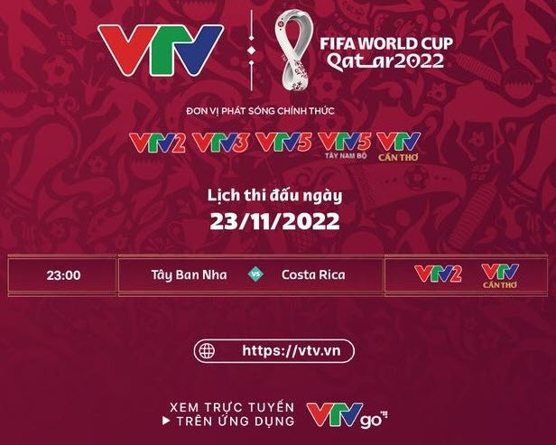 Link xem truc tiep Tay Ban Nha vs Costa Rica tren VTV va VTVGo