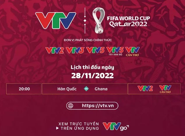 Link truc tiep Han Quoc vs Ghana tren VTV2 va VTV Can Tho