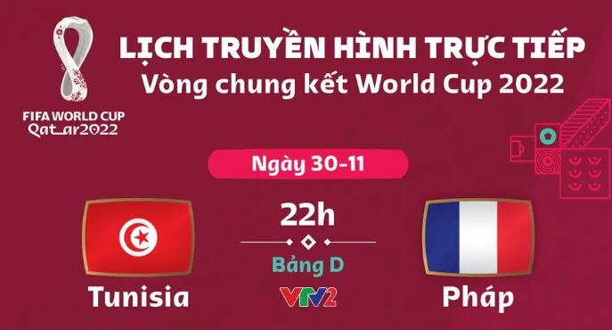 Link truc tiep Phap vs Tunisia 22h 30/11 World Cup 2022