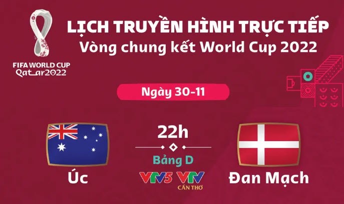 Link truc tiep Uc vs Dan Mach 22h 30/11 World Cup 2022