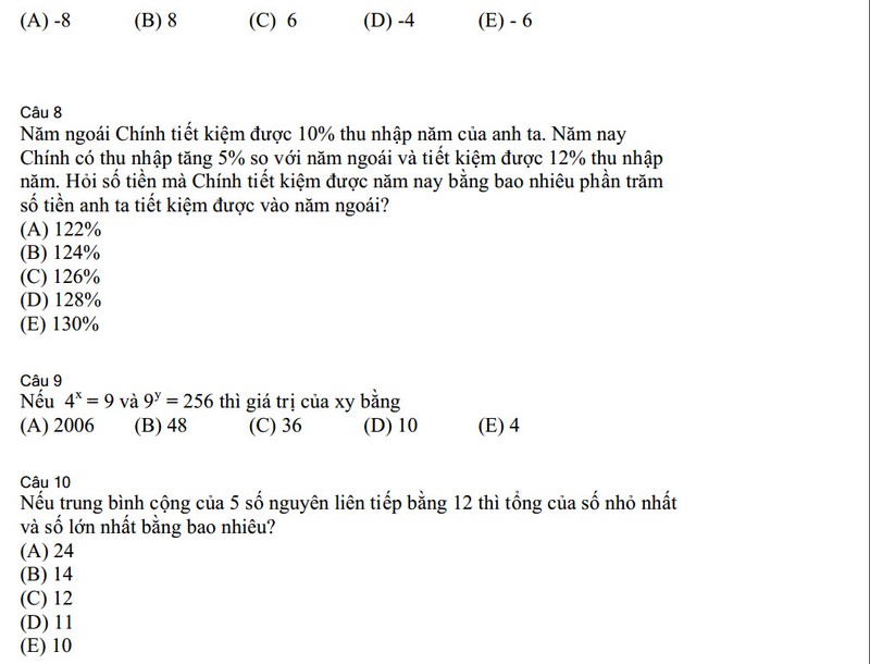 De thi mau trac nghiem Toan, Tu duy logic Dai hoc FPT 2015-Hinh-3