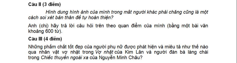 Dap an, de thi thu THPT quoc gia mon Van 2015 truong DH Vinh-Hinh-2
