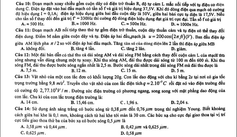 Dap an, de thi thu THPT quoc gia 2015 mon Vat Ly chuyen Nguyen Hue-Hinh-2