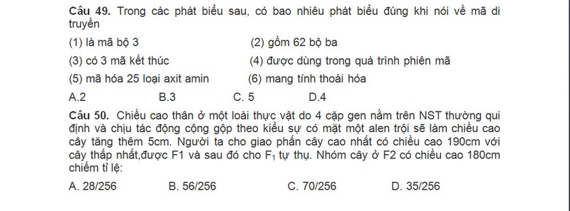 De thi thu THPT quoc gia mon Sinh chuyen DHSPHN va dap an-Hinh-9