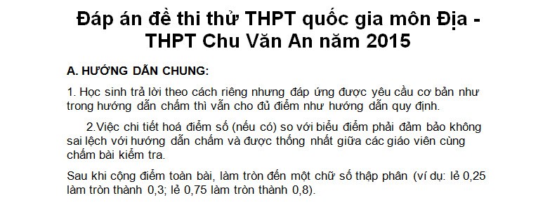 Dap an, de thi thu THPT quoc gia mon Dia truong Chu Van An-Hinh-3
