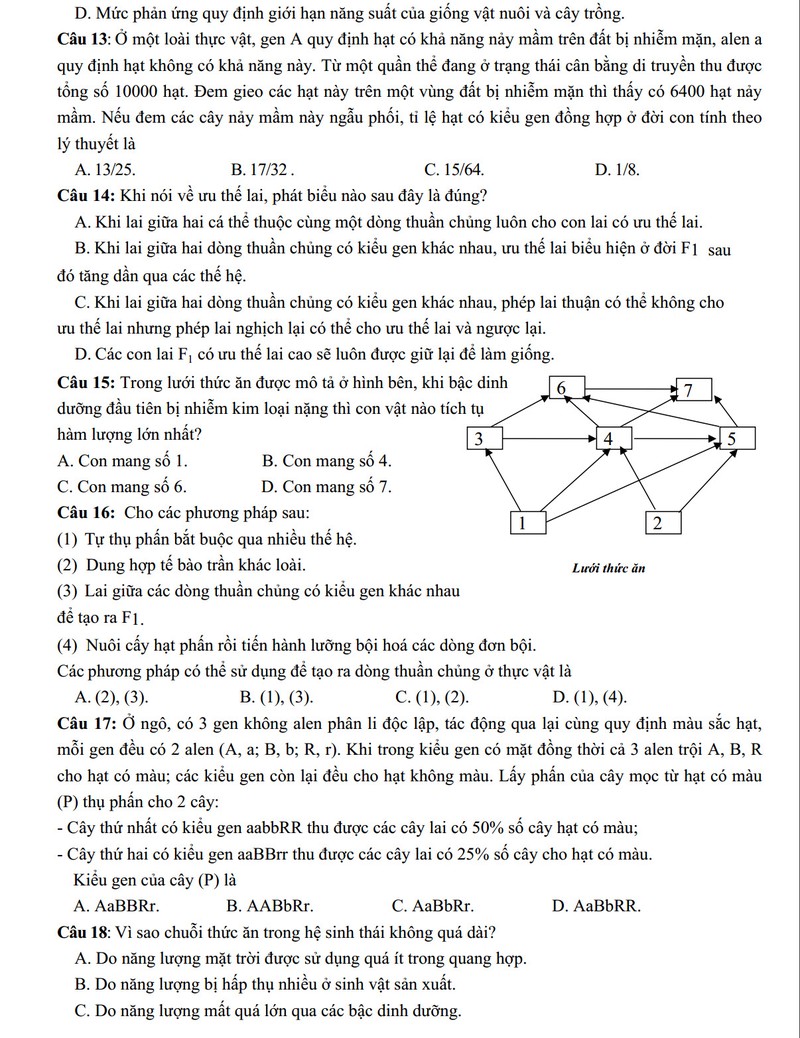 De thi thu THPT quoc gia 2015 mon Sinh hoc chuyen Nguyen Binh Khiem-Hinh-3