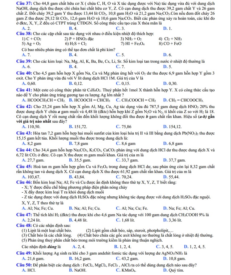 De thi thu THPT quoc gia 2015 mon Hoa hoc THPT Do Luong 1-Hinh-4