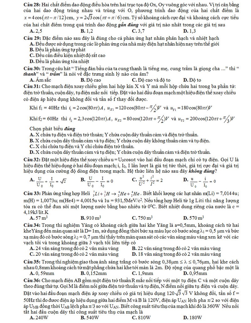 De thi thu THPT quoc gia 2015 mon Vat Ly THPT Doan Thuong va dap an-Hinh-4