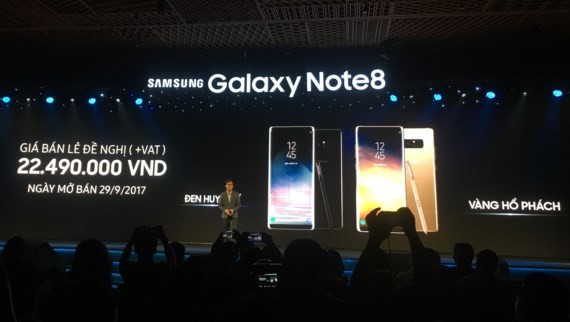 Galaxy Note8 chinh thuc ban tai Viet Nam tu 29-9