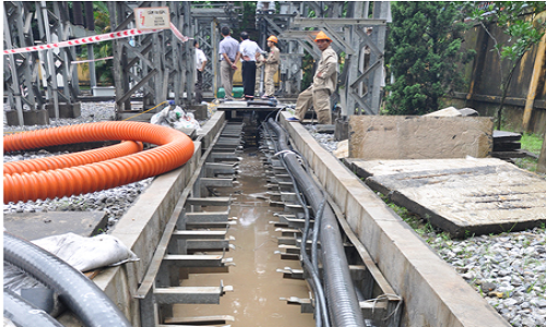 “Xay dung tuyen cap ngam cap dien cho tram bien ap 110kV Thanh Xuan