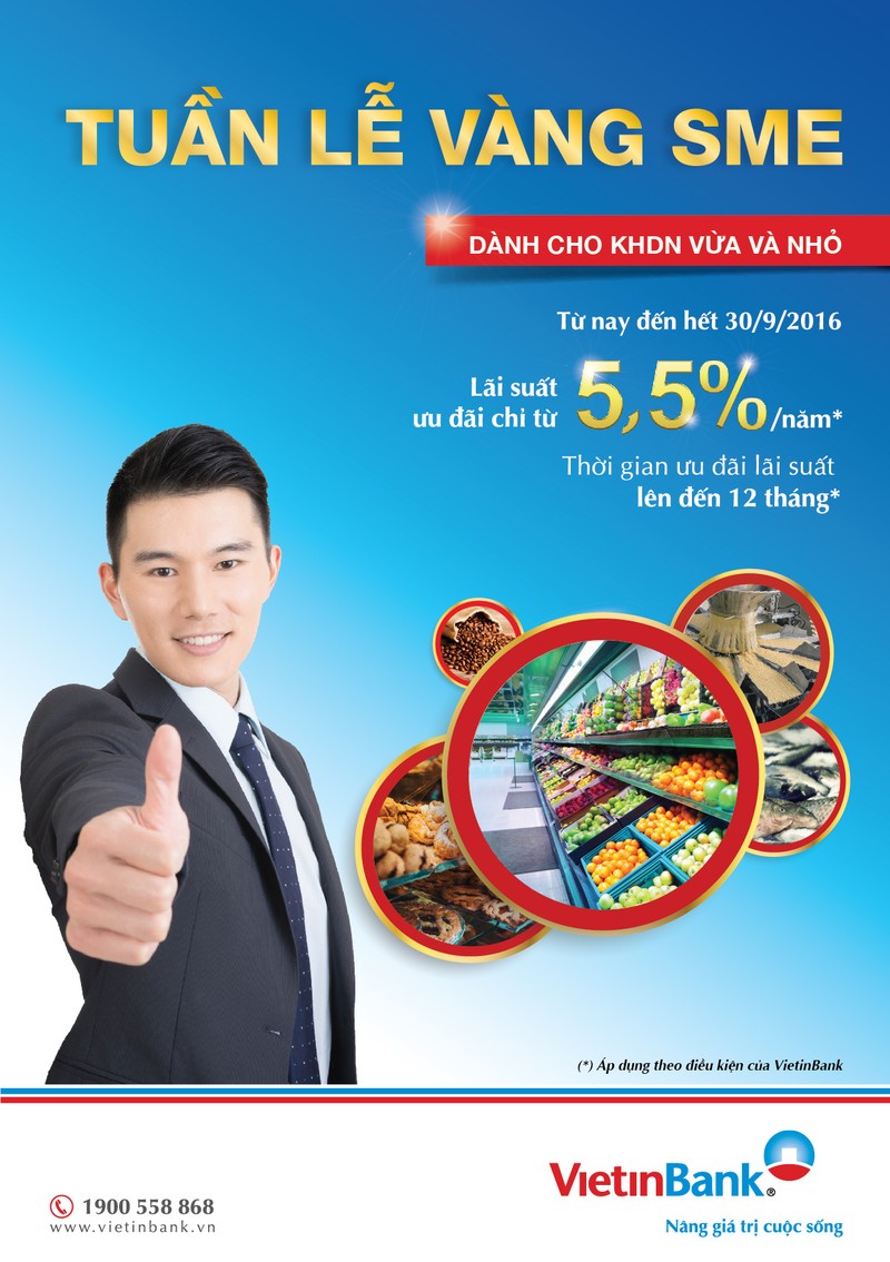 VietinBank gia han Chuong trinh “Tuan le vang SME”