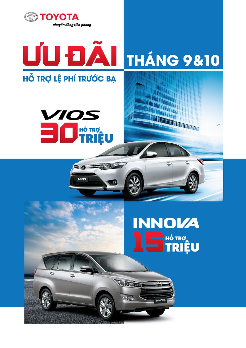Toyota VN khuyen mai lon cho khach mua xe Toyota Vios va Innova
