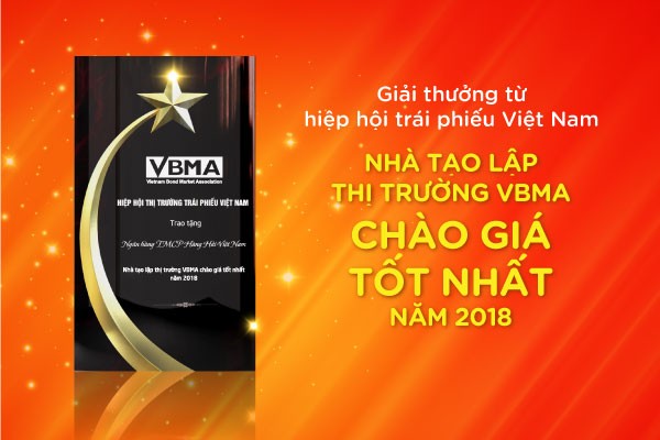 MSB doat giai thuong “Nha tao lap thi truong trai phieu chao gia tot nhat” 2018