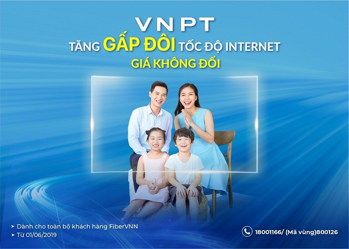 VNPT tang gap doi toc do truy cap internet, gia khong doi