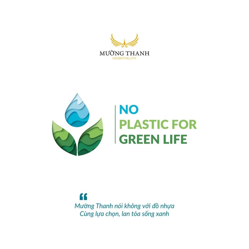 Muong Thanh trien khai chien dich noi khong voi do nhua - “No Plastic for Green life“