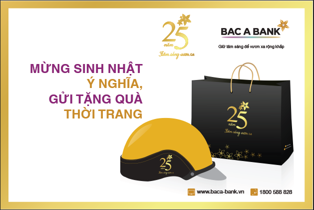 Cung BAC A BANK mung sinh nhat y nghia, gui tang qua thoi trang