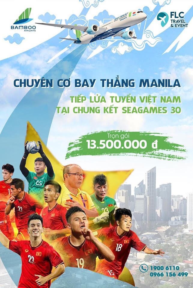 Bamboo Airways khai thac chuyen bay den Philipines phuc vu SEA Games 30