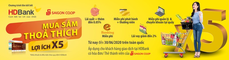 Mua sam thoa thich nhan uu dai tha ga tu HDBank