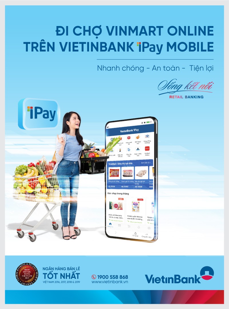 VietinBank ra mat kenh “VinMart: Sieu thi tai nha” tren dien thoai