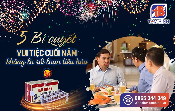 5 bi quyet vui tiec cuoi nam khong lo roi loan tieu hoa