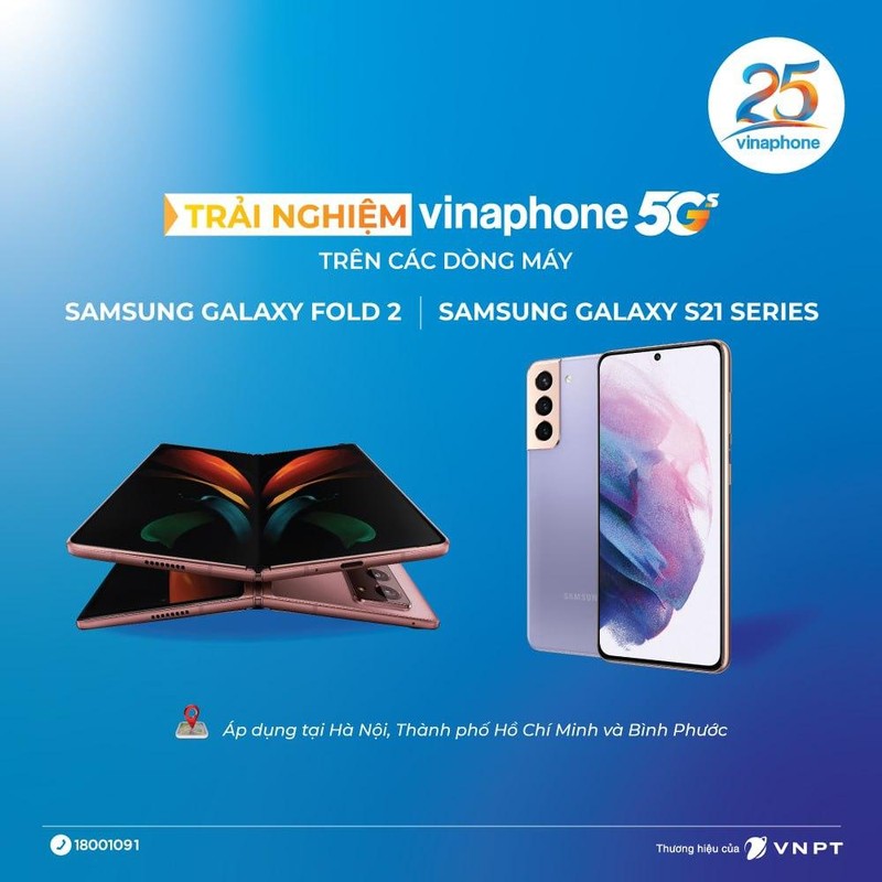 Them nhieu dong may Samsung su dung duoc VinaPhone 5G