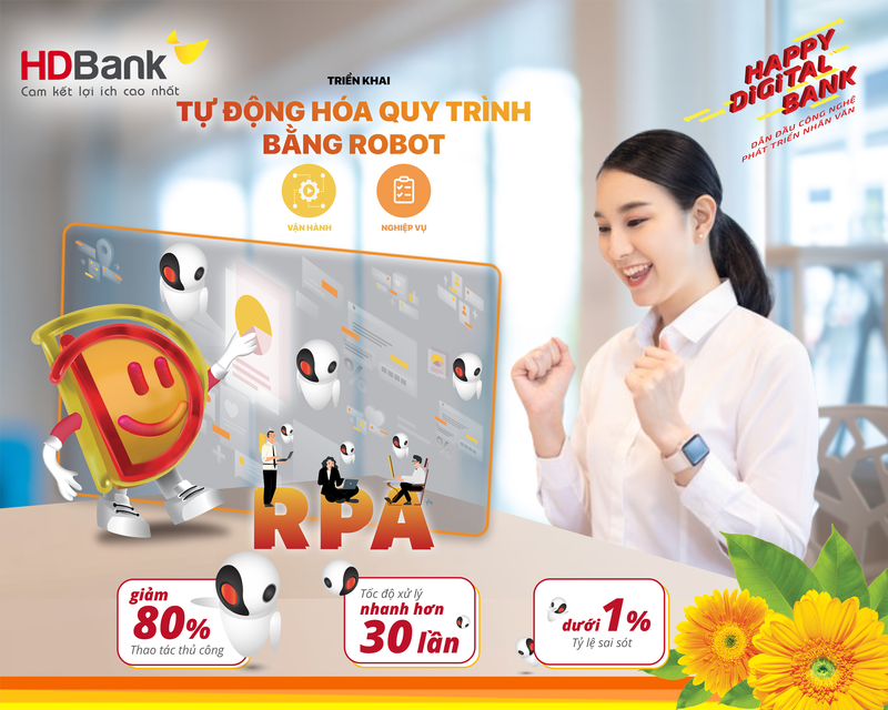 HDBank day manh chuyen doi so voi cong nghe tu dong hoa RPA