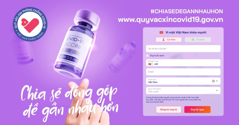 Dong long ung ho quy vaccine qua website chinh thuc