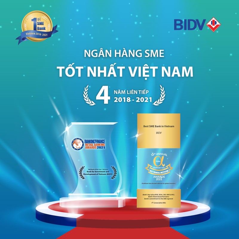BIDV nhan cu dup giai thuong “Ngan hang SME tot nhat Viet Nam”