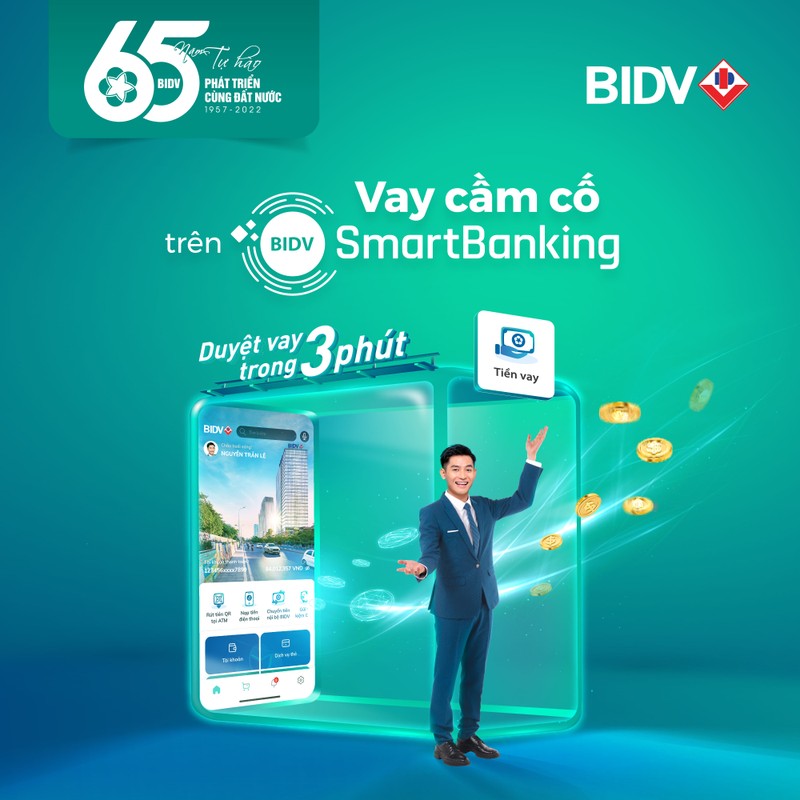 Vay online trong 1 phut va nhieu tinh nang moi tren BIDV SmartBanking