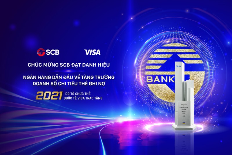 SCB dan dau ve tang truong doanh so chi tieu the ghi no cua Visa nam 2021