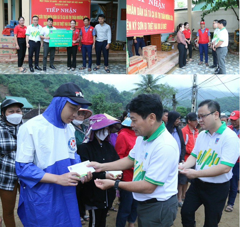 PVFCCo ho tro dong bao vung lu Ky Son, Nghe An