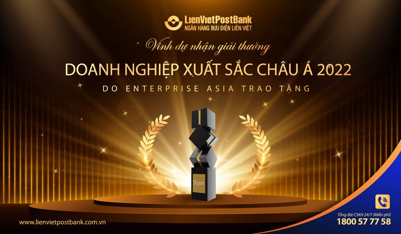 LienVietPostBank nhan giai thuong “Doanh nghiep xuat sac Chau A 2022”