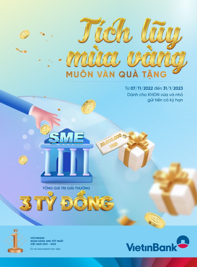 3 ty dong danh tang doanh nghiep SME gui tien tai VietinBank