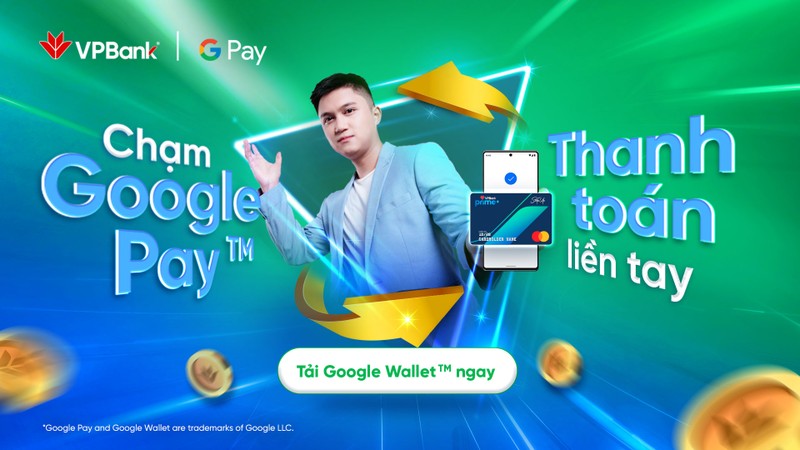 VPBank trien khai Google Wallet cho the tin dung va ghi no quoc te Mastercard va Visa