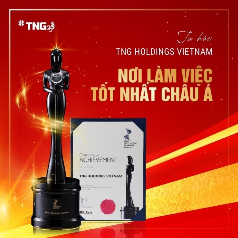 TNG Holdings Vietnam dat giai thuong “Noi lam viec tot nhat chau A 2021”