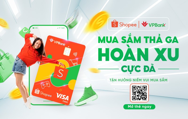 Ra mat The ghi no Quoc te VPBank Shopee – qua tang cho cac tin do mua sam