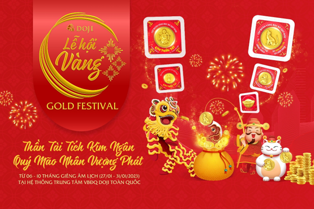 Doji to chuc le hoi vang - Gold Festival 2023 dip than tai (8h ngay 26/01/2023)