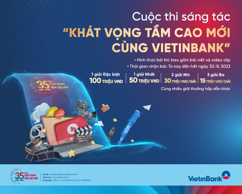 Cuoc thi sang tac “Khat vong tam cao moi cung VietinBank”