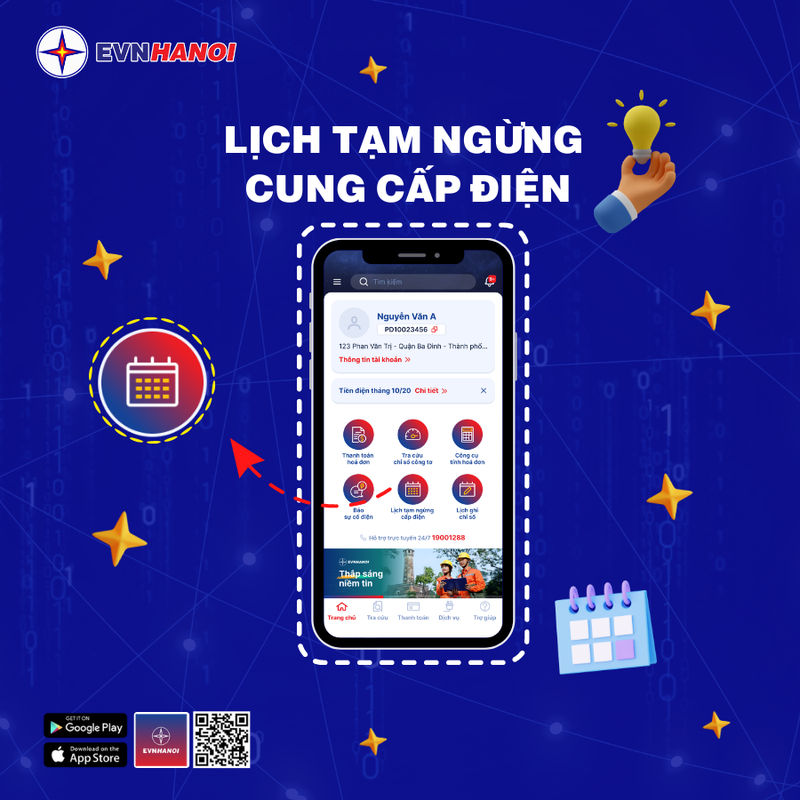 Tong Cong ty Dien luc TP Ha Noi ra mat ung dung di dong App EVNHANOI