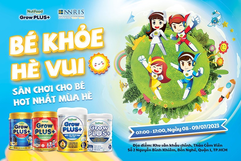 Nutifood GrowPLUS+ ra mat “san choi” hot nhat mua he cho tre em Viet