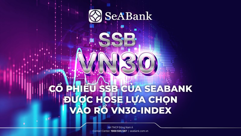 Co phieu SSB cua SeABank duoc HOSE lua chon vao ro VN30-Index