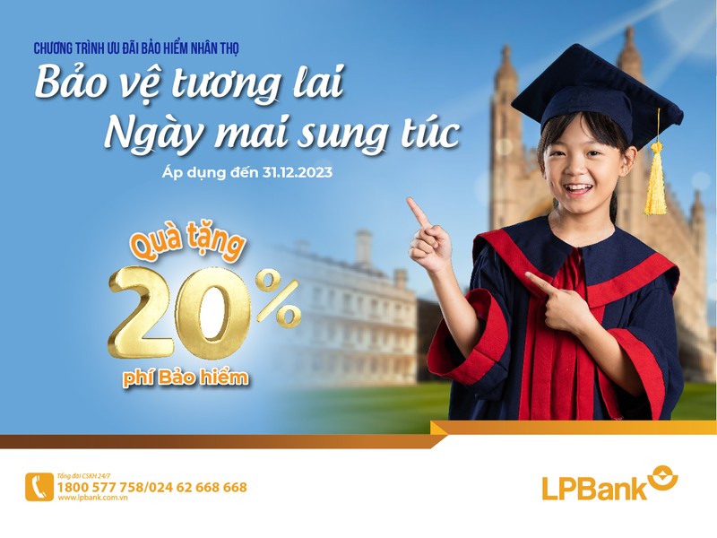 LPBank tang khach hang so tiet kiem tri gia 20% phi bao hiem thuc thu nam dau