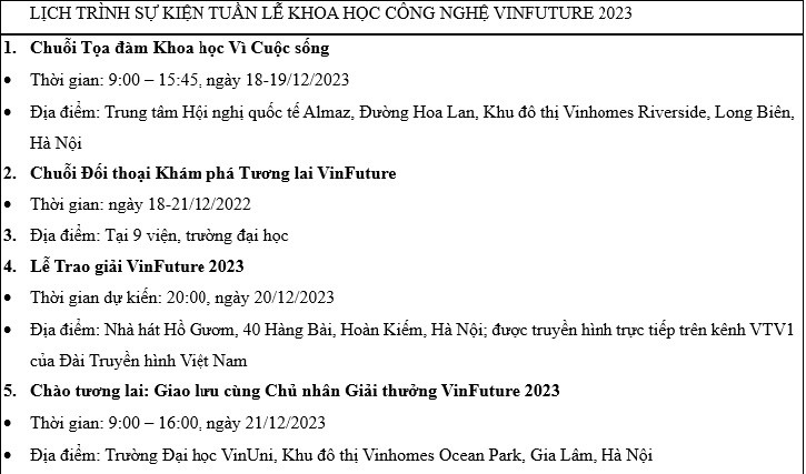 VinFuture cong bo Tuan le Khoa hoc Cong nghe va Le trao giai 2023-Hinh-4