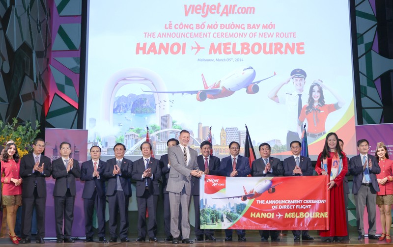 Vietjet cong bo duong bay Melbourne – Ha Noi tai Dien dan Doanh nghiep Viet Nam – Australia 2024