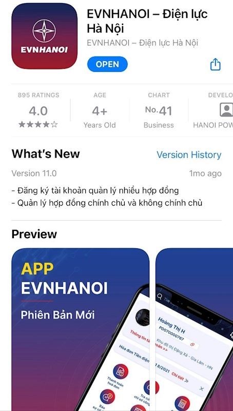 Khach hang chu dong theo doi luong dien tieu thu tren app EVNHANOI-Hinh-2
