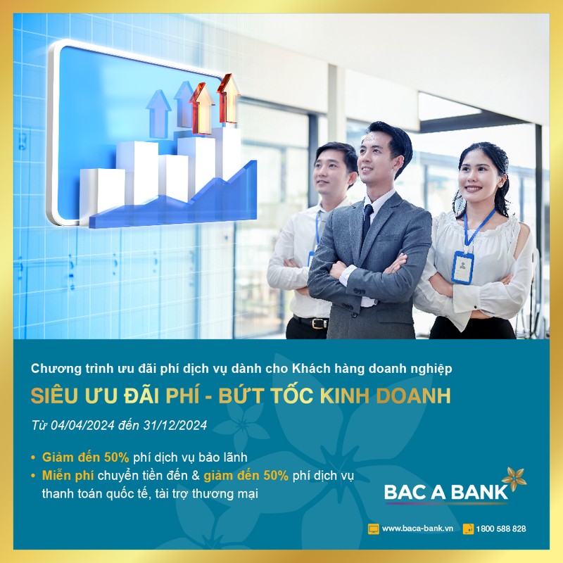 “Sieu uu dai phi” - BAC A BANK tiep tuc tro luc giup doanh nghiep kinh doanh