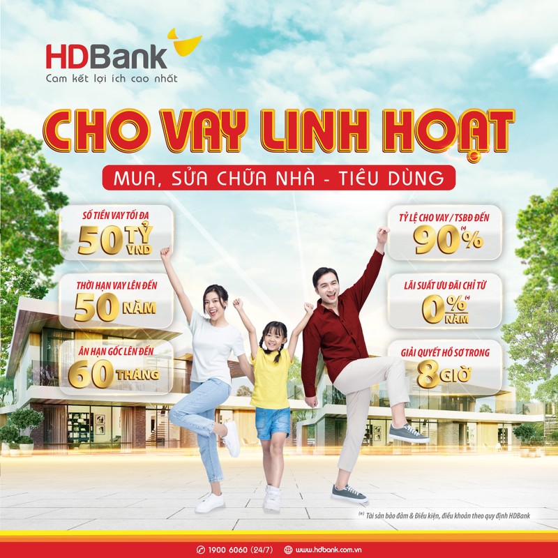 HDBank cho vay thoi han len den 50 nam voi han muc len den 50 ty dong